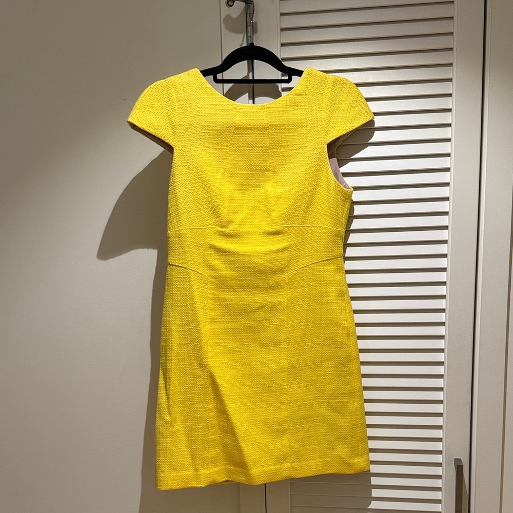 Sunny Yellow Cap-Sleeve Mini Dress